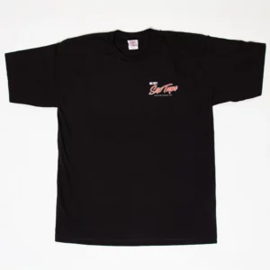 Sex Tape Lacrosse T-Shirt – Black Logo Tee Black t-shirt featuring Uncle Nicky’s Sex Tape logo in red and white on the front chest