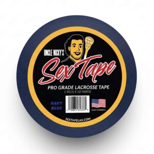 Sex Tape Navy Blue Tape Navy Blue Uncle Nicky’s Sex Tape lacrosse grip tape roll for sticks and handles.