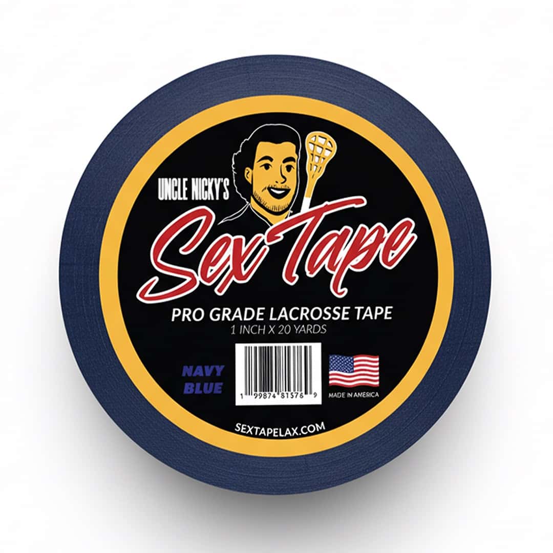 Navy Blue Uncle Nicky’s Sex Tape lacrosse grip tape roll for sticks and handles.