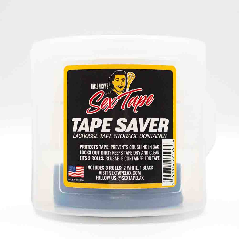 Uncle Nicky's Tape Saver – Lacrosse Tape Storage Container with 3 Rolls
